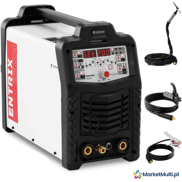 Spawarka cyfrowa do aluminium ENTRIX TIG HF AC/DC Puls MMA 200A 230V
