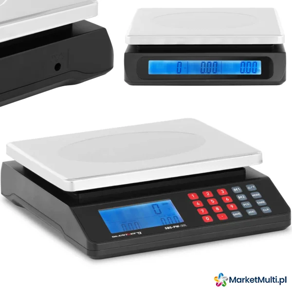Waga kontrolna stołowa sklepowa magazynowa LCD 30 kg / 1 g