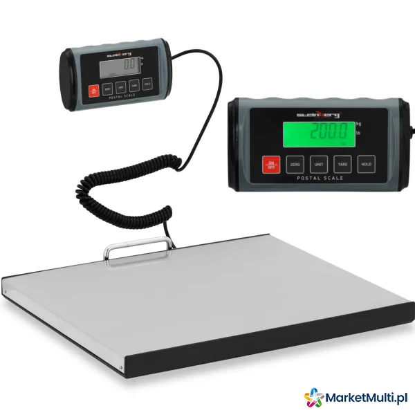Waga paczkowa pocztowa LCD 35.5 x 40.5 cm 200 kg / 0.1 kg