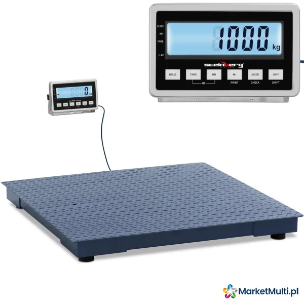 Waga platformowa magazynowa LCD 100 x 100 cm 1000 kg / 0.2 kg