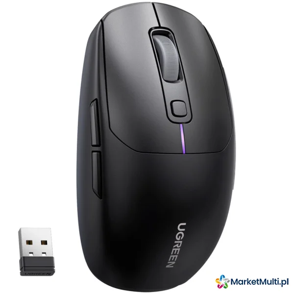 Mysz komputerowa bezprzewodowa Bluetooth 5.0 USB 2.4GHz - czarna