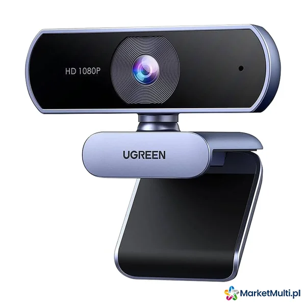 Kamera internetowa Full HD z mikrofonami do nagrań Video USB-A - szara