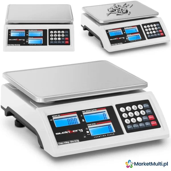 Waga sklepowa handlowa licząca LCD RS232 15000 g / 0.2 g