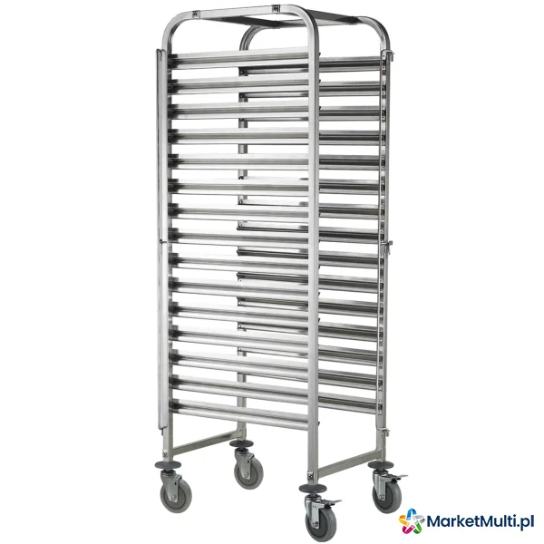 Wózek stalowy do transportu tac blach piekarniczych 15 x 60x40cm - Hendi 810651
