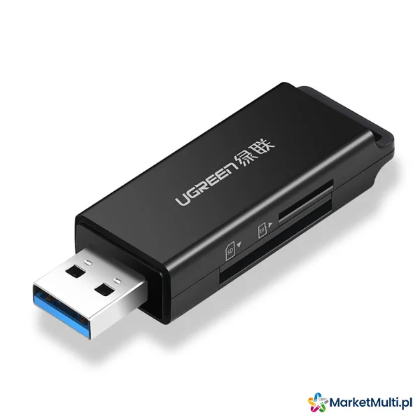 Przenośny czytnik kart TF/SD pod USB 3.0 czarny