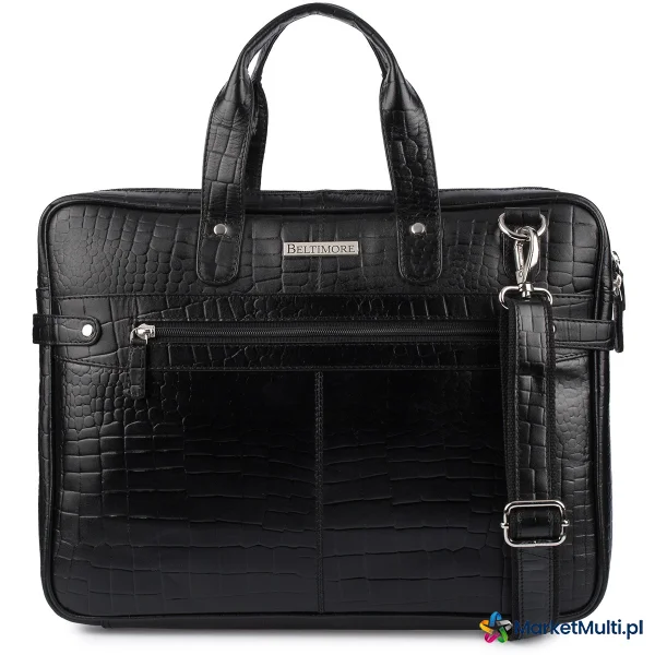 Torba skórzana elegancka croco laptop 15