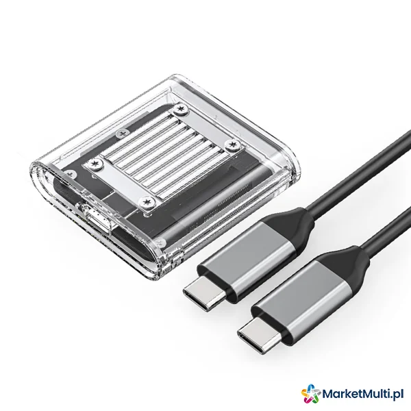 Kieszeń obudowa na dysk TC20-M2-10G M.2 NVME USB-C - przezroczysta
