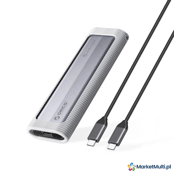 Kieszeń obudowa na dysk AXM2F M.2 SATA SSD USB-C - szara