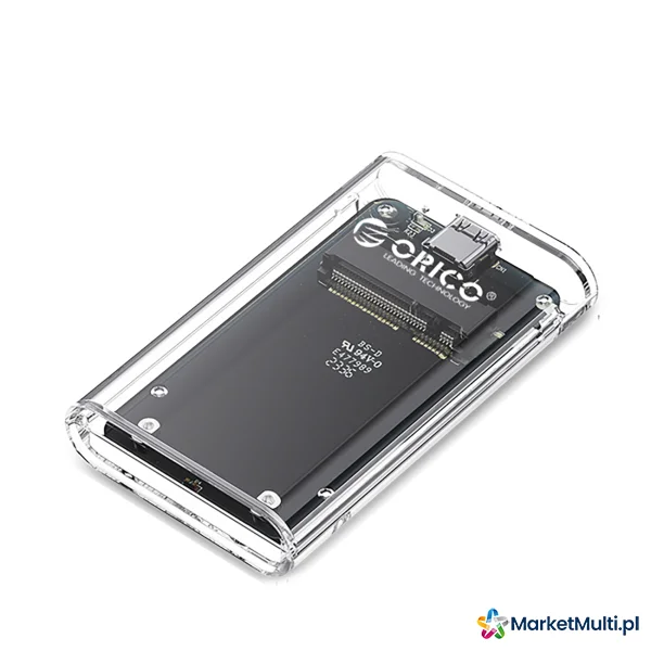 Kieszeń obudowa na dysk TC10-MS MSATA USB-C 5Gb/s - przezroczysta