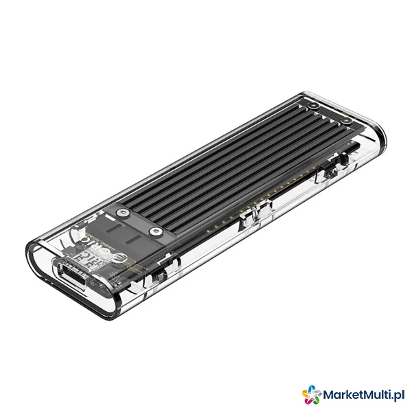 Kieszeń obudowa na dysk TCM2-C3 M.2 NVME na USB-C 10Gb/s - czarno-przezroczysta