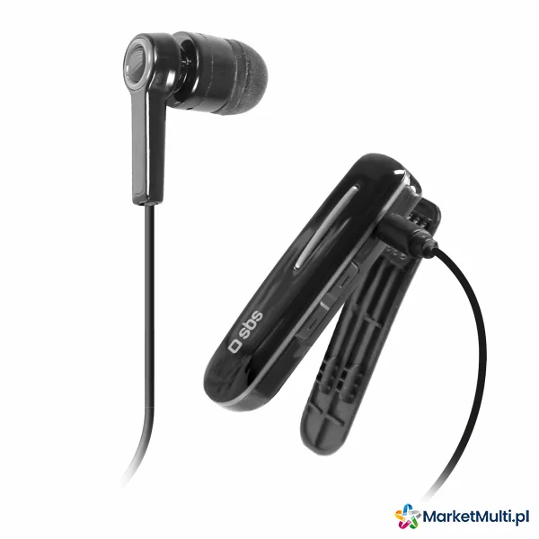 Bezprzewodowa słuchawka z klipsem Bluetooth - czarna